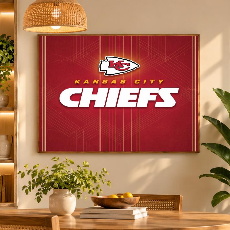 5D Diamond Painting Kansas City Chiefs DIY Full Drill Diamond Art Kit Home Decoration