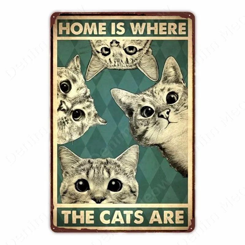 Black Cat Vintage Tin Signs, Funny Metal Art Poster, Wall Decor, Home, Bar, Pub, Cafe, Farm, Bathroom, I Hate Everyone