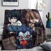 1PC Death Note Patterned Flannel Blanket Suitable For All Seasons For Home Decor Warmth And Comfort Gifts Holiday Present