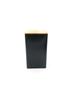 Elegant Bamboo & Wood Lid Tea Caddy, Tinplate Storage Box, Moisture-Proof Sealed Jar for Coffee Beans & Candy.
