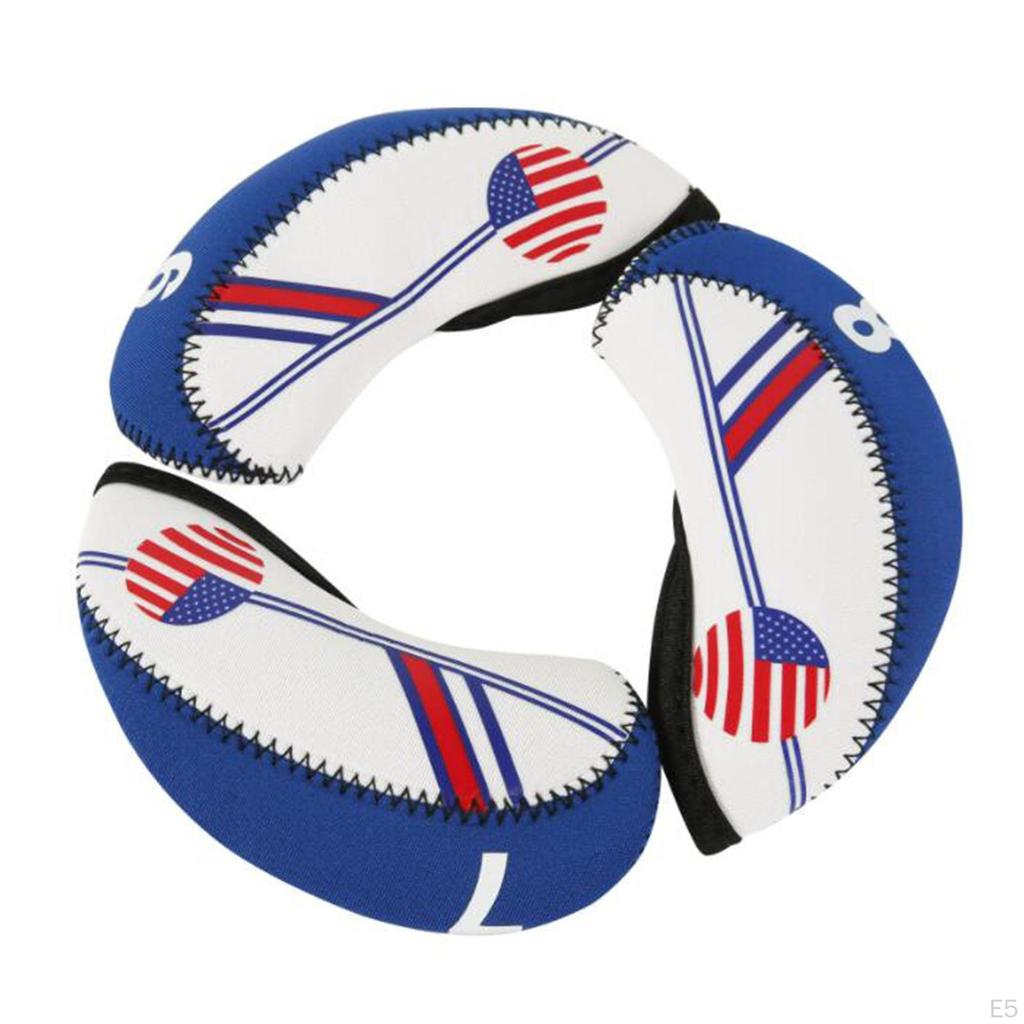 10 Pieces Golf Headcover Set, Head Cover, 4-9, , PW, LW, Waterproof