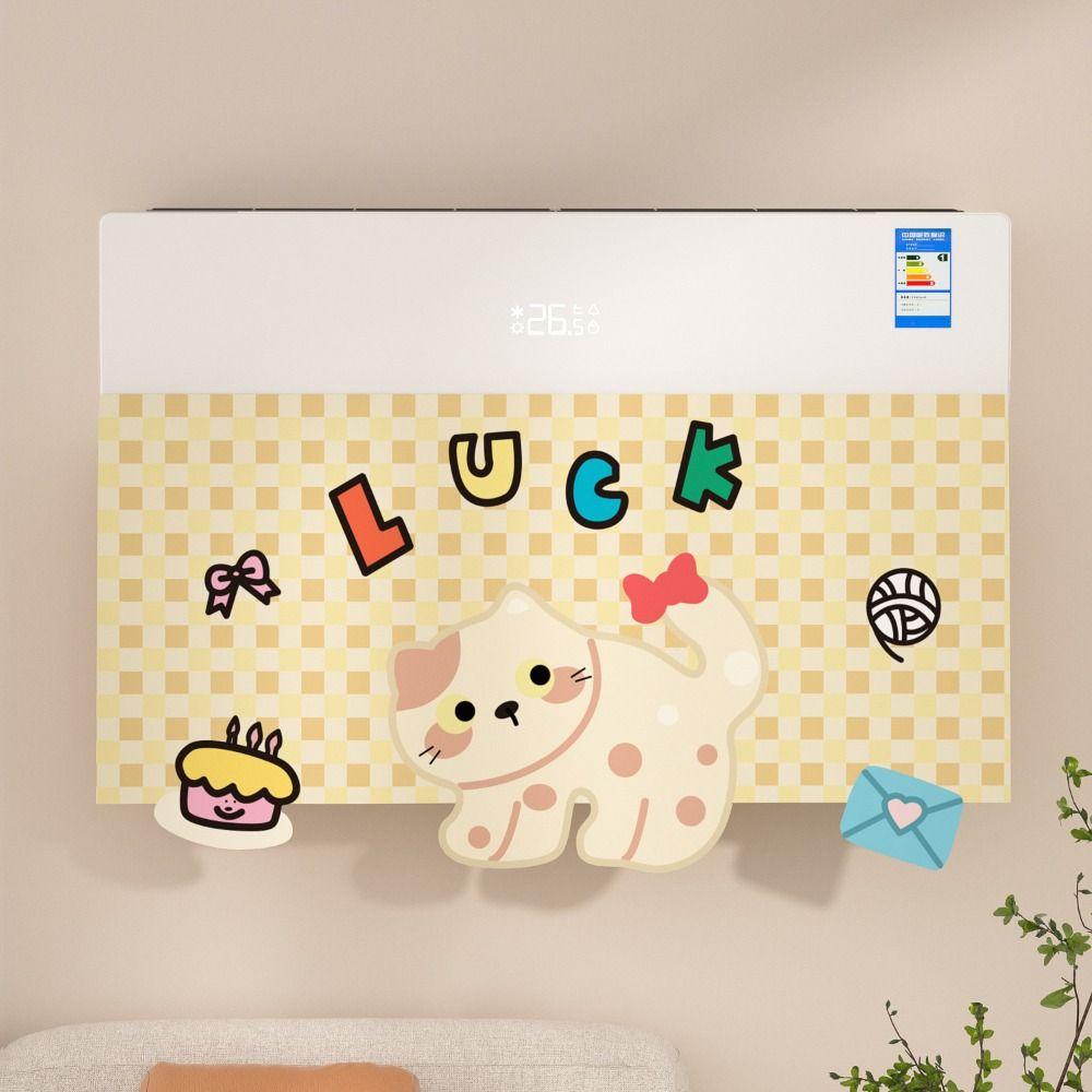 Waterproof Dust-proof Cover Cartoon Hanging Air Conditioner Cover  Wall Decor