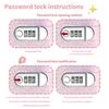 Money Organiser Notebook with Password Lock 50 Clear Plastic Sleeve Portable Money Saving Book for Travel and Daily Use