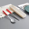 Set di posate ecologiche in paglia di grano: Cucchiaio, Forchetta e Bacchette in Giunto di Bambù - Ideali per Viaggio, Casa, Hotel o come Regalo.