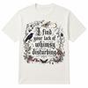 Whimsical Crow Mushroom T-Shirt Gothic Cottagecore Celestial Graphic Tee