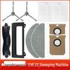 Compatible Accessories for Roidmi EVE CC Robot: Main Brush, Roller Brush, Side Brush, Corner Brush, Mop Cloth, and Dust Bag.