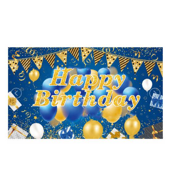 Happy Birthday Banner Hintergrund, Party Foto Hintergrundtuch für Feier, Girlande Flaggen Dekoration für Kinder Frauen, Happy Birthday Zubehör