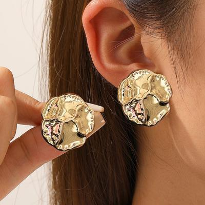 Extremely Textured Earrings, Sweet And Cool Style, Versatile Personality, Fashion, Advanced Sense, Geometric Stud Earrings, Earrings, Women