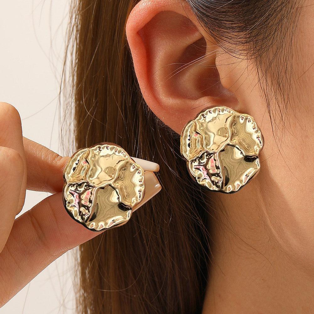 Extremely Textured Earrings, Sweet And Cool Style, Versatile Personality, Fashion, Advanced Sense, Geometric Stud Earrings, Earrings, Women