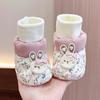 Unisex Baby Non-Slip Cartoon Pre-Walking Shoes, 0-12 Months, Plus Velvet Warmth