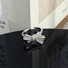 Temperament Geometric Light Luxury High Sense Full Of Diamond Rings, Women'S Cold Wind Niche Fashion Exquisite Folding Index Finger Ring