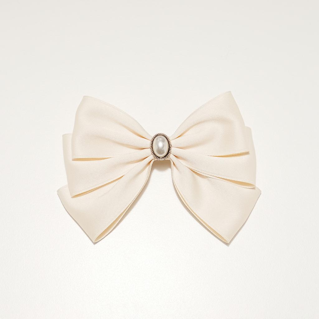 Atchoum Satin Pearl Ribbon Hairpin