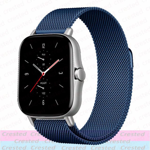 20mm/22mm Milanese loop band For Amazfit GTS/4/2/2e/3/GTS2 Mini/GTR 47/GTR2/4/3/Pro Watch Bracelet correa Amazfit bip 6 5 straps