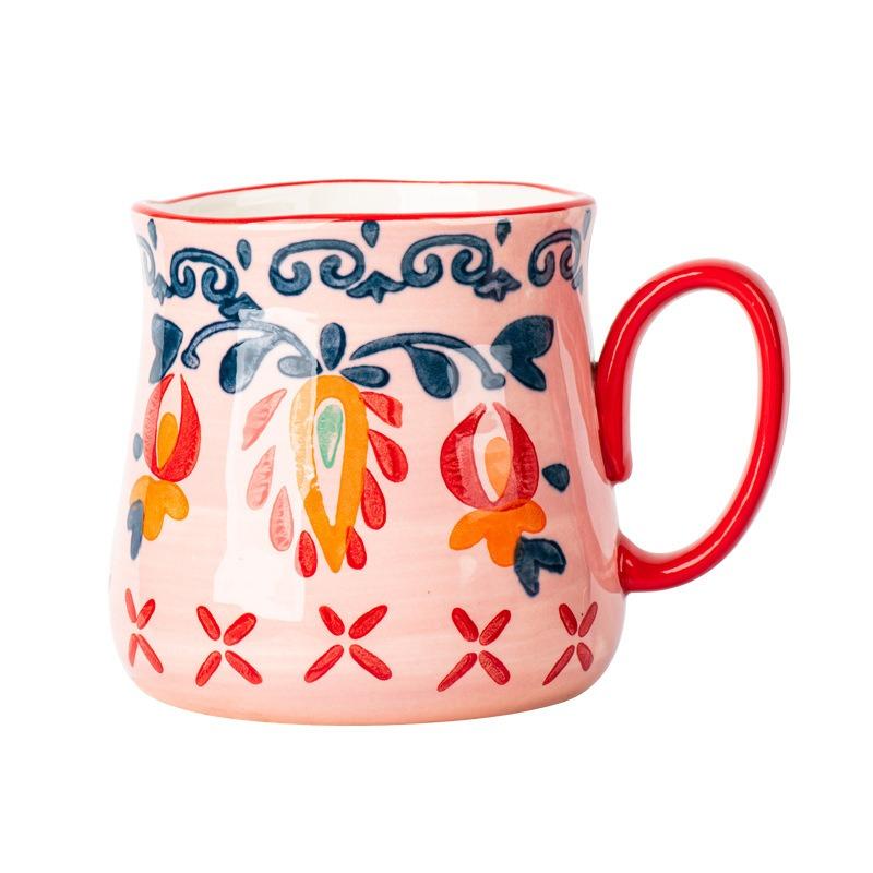 Pastoral secret cup household ceramic mug water cup office couple cup coffee cup breakfast cup tea cup