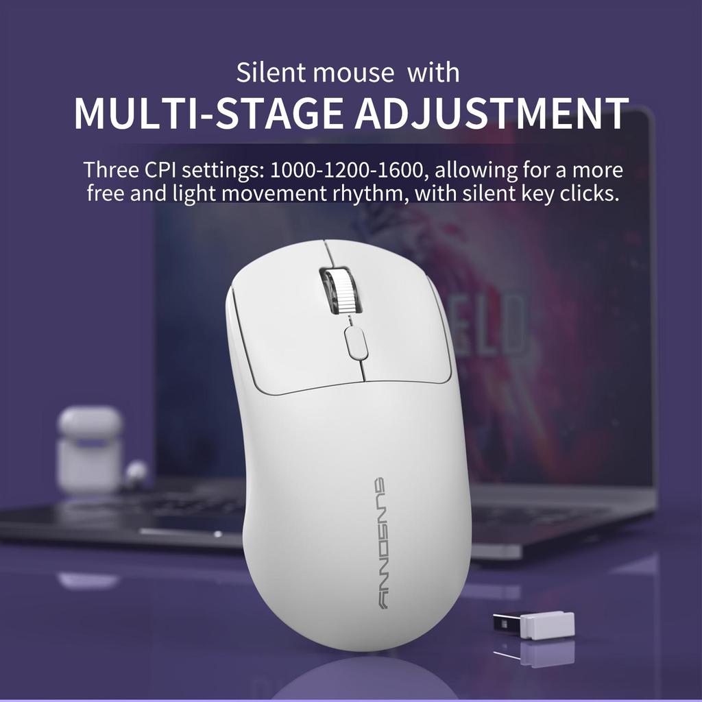 SUNSONNY Wireless Keyboard and Mouse Set Chocolate Silent Office Typing Desktop Laptop Keyboard and Mouse