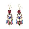 Bohemian Jewelry Earrings For Women Acrylic Flower Tassel Crystal Wedding Earings Ethnic Geometric Earrings Pendientes Mujer