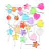 Handmade Glitter Lollipop Resin Star & Heart Pendants - Set of 3 DIY Color Sticks
