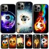 Feuer Fußball Ball Fußball Handyhülle Für iPhone 17 Air 15 16 Hülle 11 13 14 Pro Max 12 Plus Max Fundas