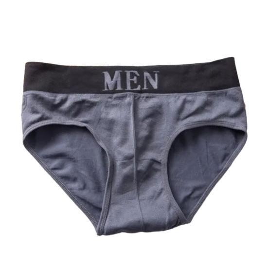 

Мужские трусы со средней талией, бесшовные эластичные пояса с буквенным принтом, мягкие дышащие антисептические эластичные тонкие быстросохнущие мужские трусы, нижнее белье серый