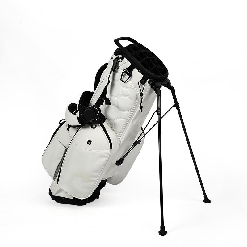 Factory Price Custom Embroidery Logo No.18 Golf Accessories Bag Pu Leather Golf Valuables Pouch with Drawstring Closure