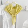 New atmosphere solid color wool triangle scarf women's spring and autumn versatile thin neck scarf air conditioner shawl outside the room