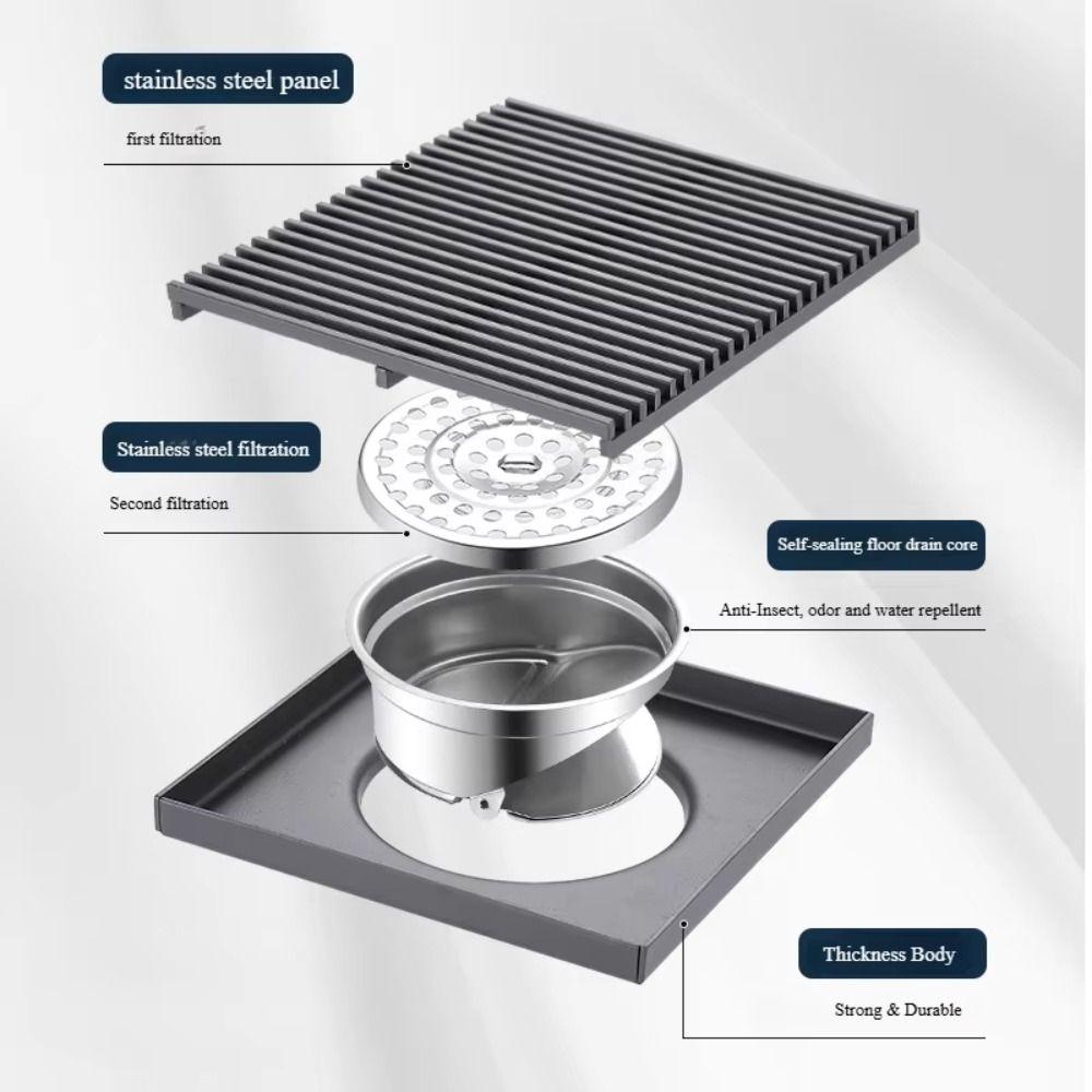 Anti-odor Shower Floor Drain Insect-proof Drain Filter Durable Hair Catcher Toilet