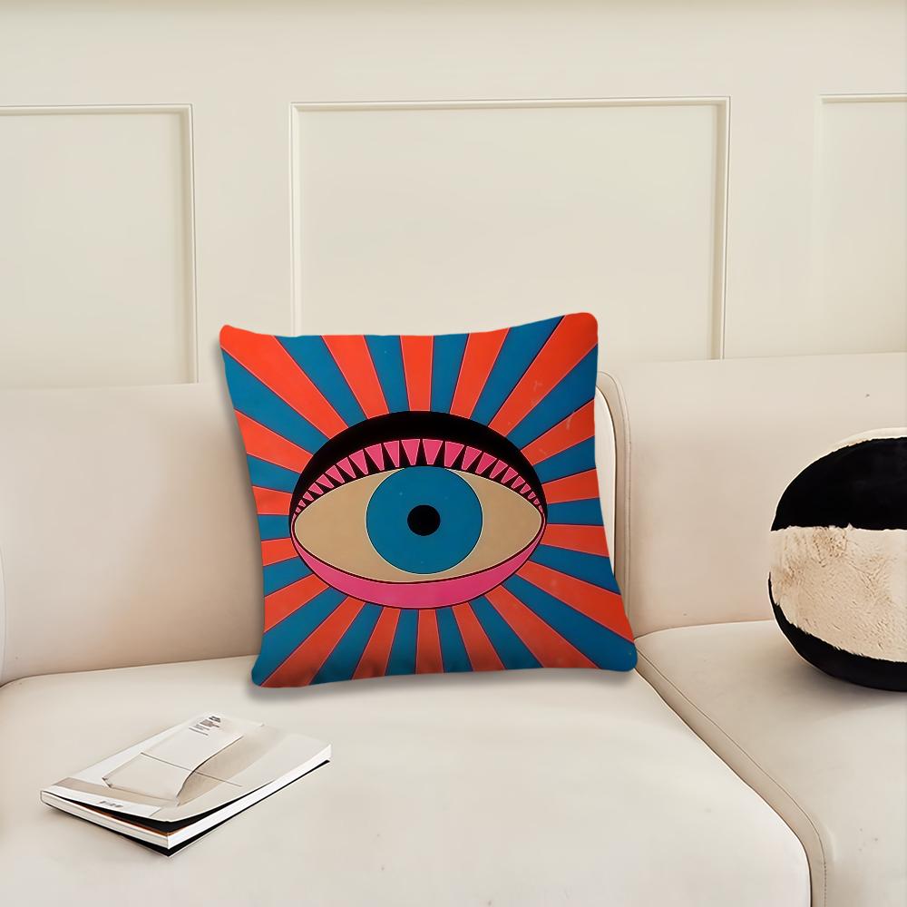 Trendy red and blue contrasting eye cushion cover Pillow Cover Decoration Room Home Sofa living Office Car Nordic Simplicity