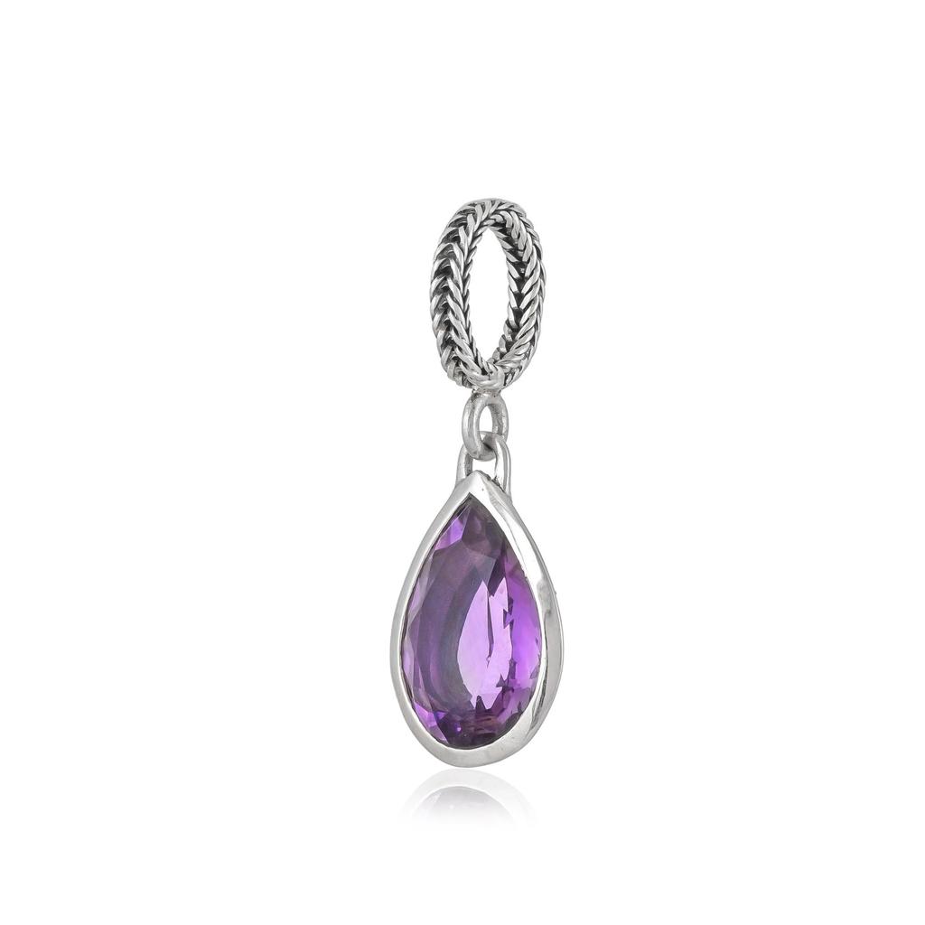 Natural Amethyst Pendant for women 925 sterling silver pendant