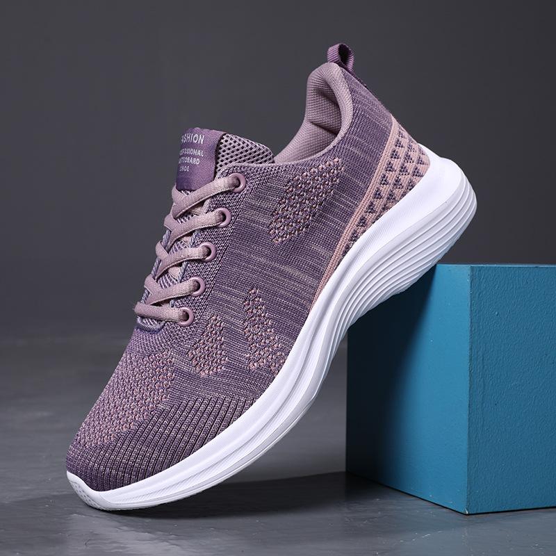Brand Sports Shoes Women's Mesh Breathable Running Shoes Lightweight Shock Absorption High School Entrance Examination Physical Test Racing Training