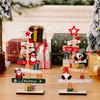 Practical-Desktop Christmas Tree DIY Decorative Wooden Christmas Sign Plaque Wooden Sign Living Room Bedroom Office New Year Gif