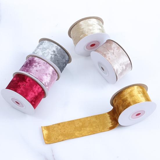 Single-sided Velvet Ribbon 30ft Colorful Multi-purpose DIY Craft Floral Arrangement Decoration Romantic Gift Ribbon
