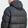 Adidas Originals 600 Puffy Logo Print Hooded Down Jacket Men Outerwear Black HZ0681
