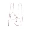 Purple Gold Love-Shaped Earrings Plated With Rose Gold Women'S Foreign Fashion Color Gold Earrings
