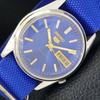 AUTOMATIC VINTAGE SEIKO 5 JAPAN 7009A MENS BLUE COLOR DIAL WATCH A702644-1 R209-a702644
