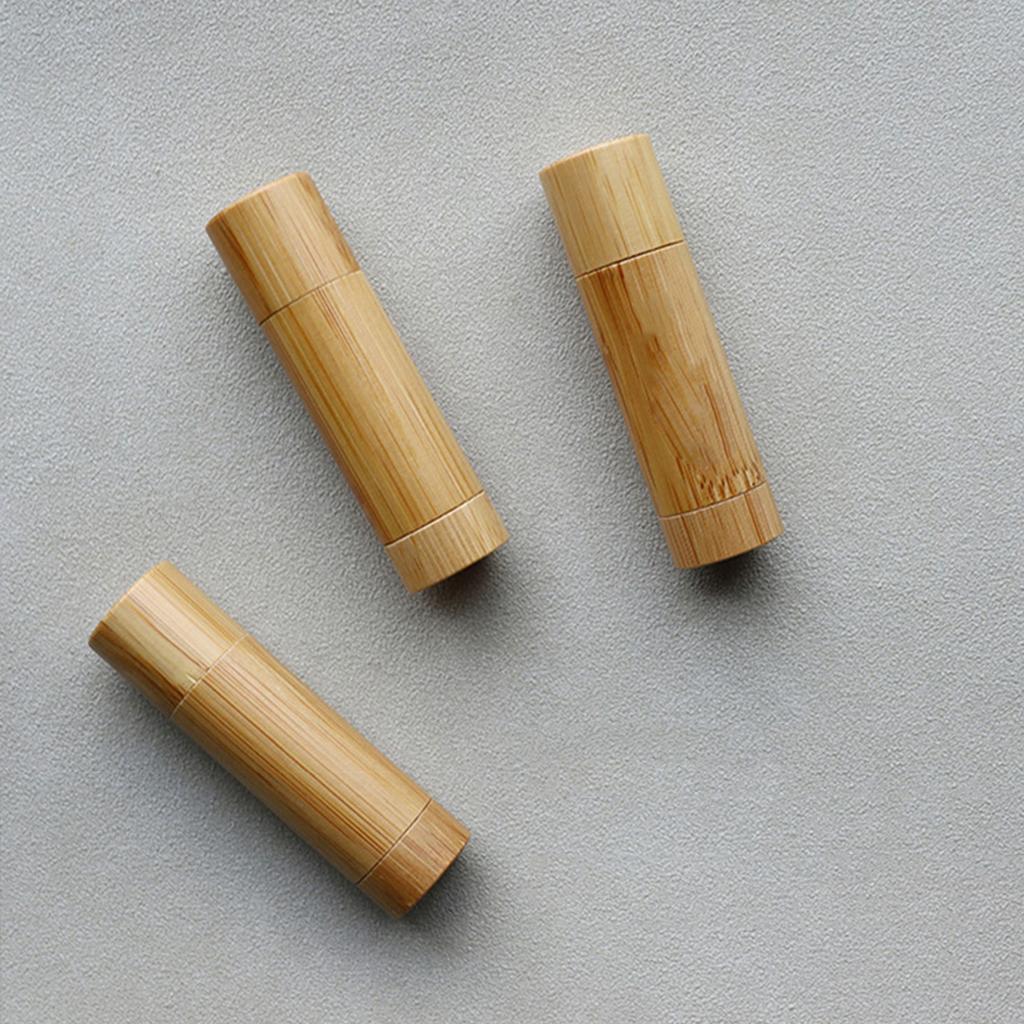 Empty Natural Lip Balm Container Bamboo Lip Balm Tubes Versatile Cosmetic Holders for Personal Care