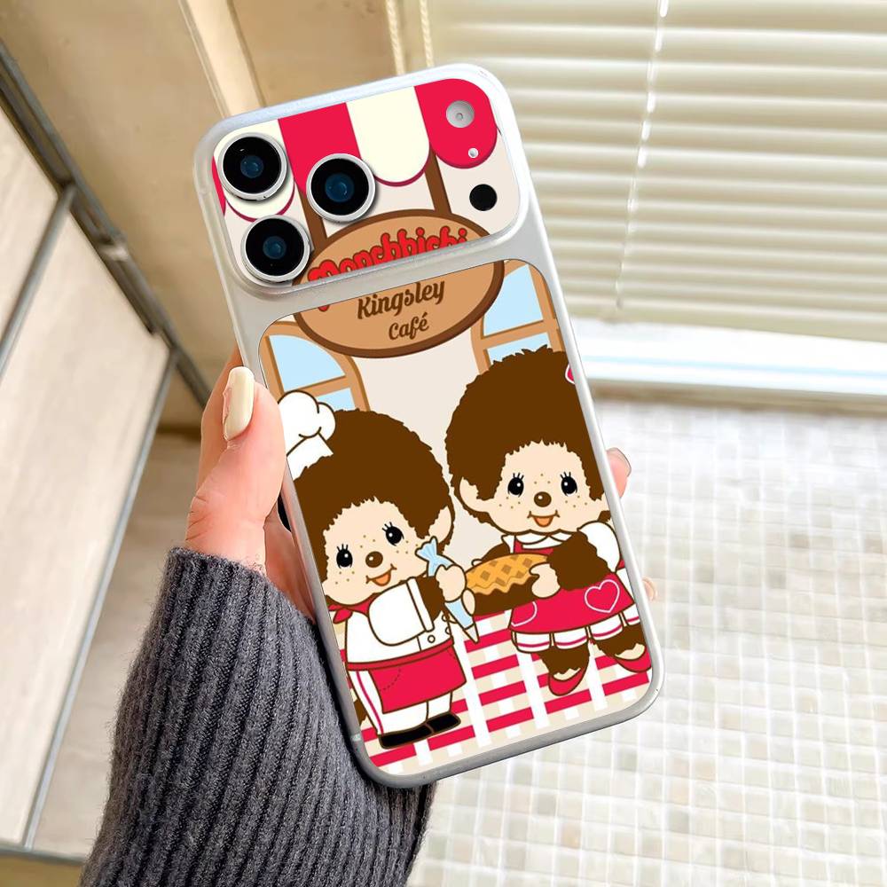 Cute M-Monchhichi Fashion Protective Back Decal Skin Wrap Sticker For IPhone 17 Pro 17 Pro Max iPhone 17 Pro