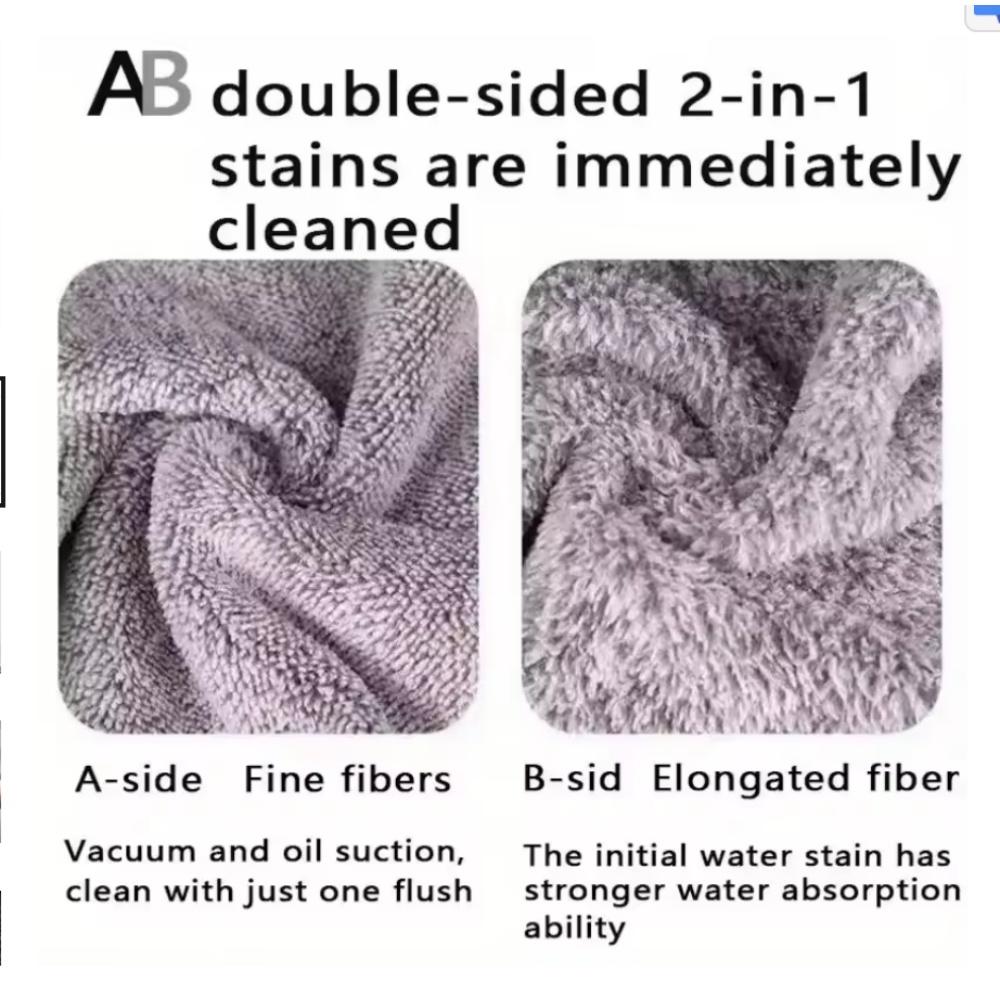 5/10pcs Kitchen Towel, Ultra-fine Fiber Light Gray Cleaning Cloth Set, Absorbent, Soft And Stain-removing Cloth