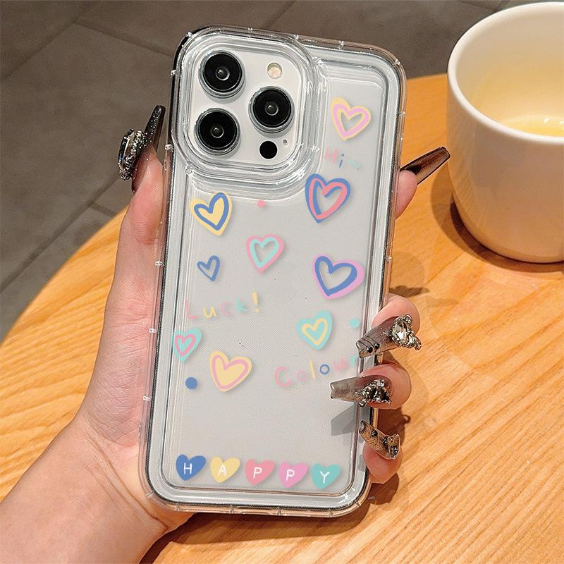 Full Screen Color Love Applies To iPhone15Pro iPhone Case 14/13 Anti-drop 12/11 Simple XR/XS