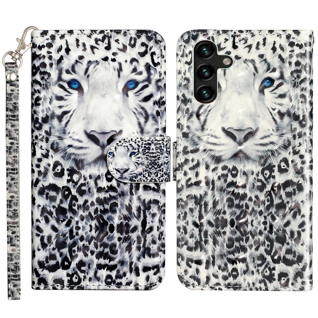 For Samsung Galaxy S24 FE Case 3D Pattern Leather Wallet Flip Phone Cover with Strap