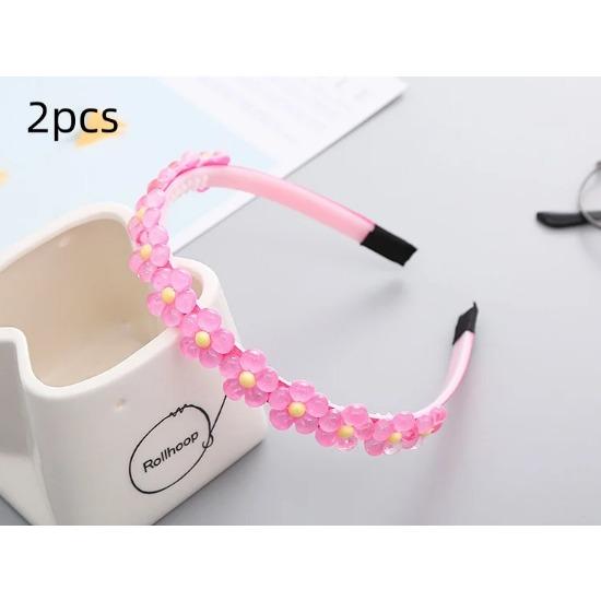2pcs  Headbands New Face Wash Hairbands for Kids Girls Boutique Hair Hoop Handmade Headwear Hair Accessories