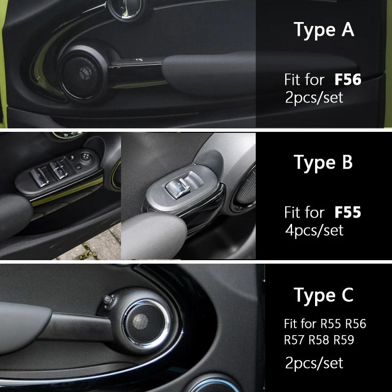 Car Interior Door Handle Knob Leather Sticker For Mini Cooper S F56 F55 R55 R56 R57 R58 R59 Car Interior Stickers Accessories