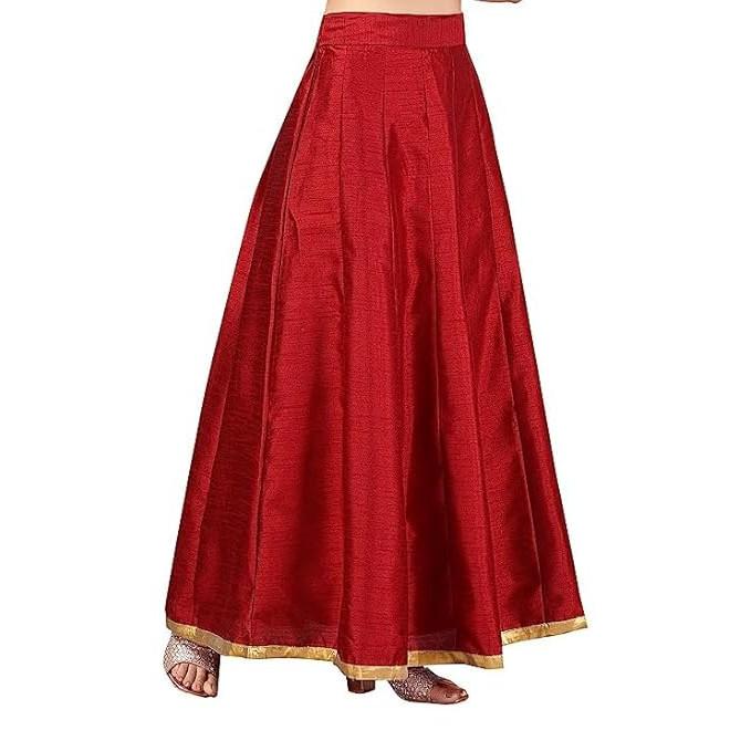 @ Women's Readymade Polyester Maxi Skirt Lehenga UKS74-80%OFF