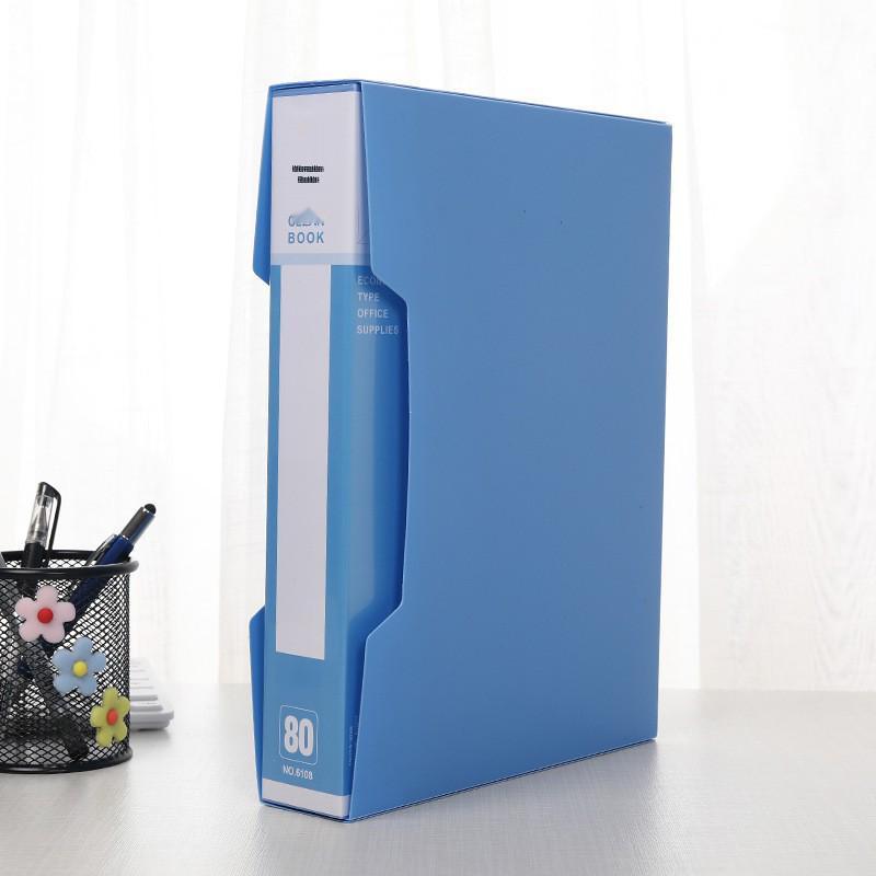 Elegant Transparent A4 File Folder Holder for Test Papers - Single & Double Clip, Thickened Office Storage.