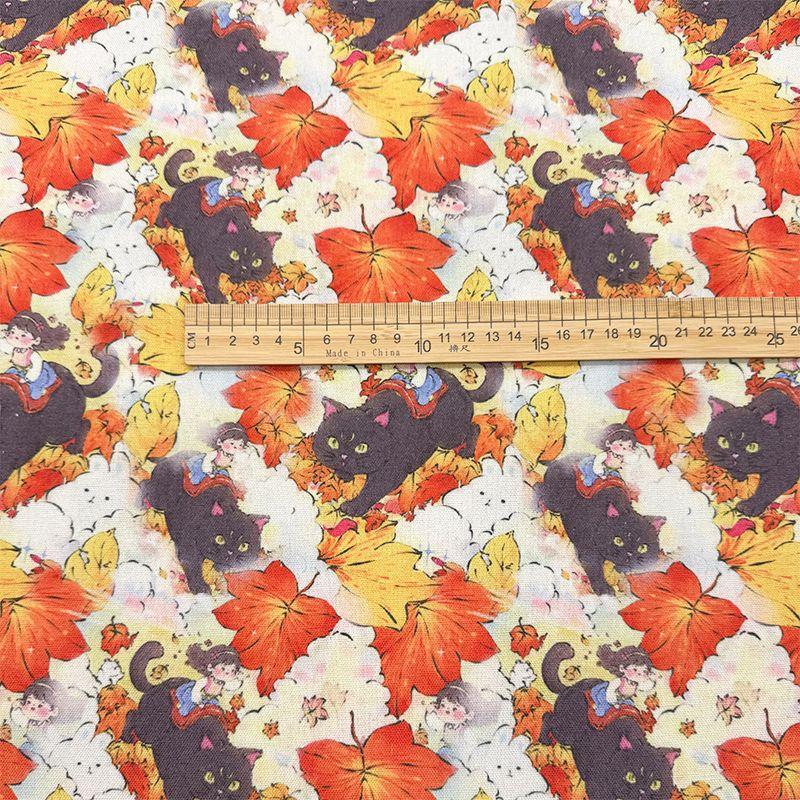 

Cartoon Illustration Soup Ball Sauce Tablecloth Cotton Linen Fabric Encryption Decorative Fabric Rectangular Table Cloth Coffee Table Cloth DIY Maple Fun (Encrypted Base) 100*150cm (rough edge)