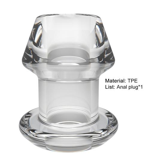 Anal Plug Lightweight Skin-friendly Transparent Useful Butt Beads Sex Toy for Couples