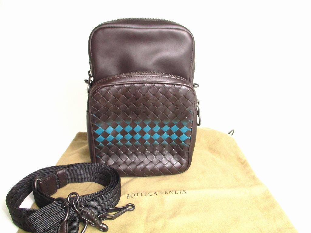 

Автентична шкіряна темно-коричнева сумка через плече BOTTEGA VENETA Intrecciato №6560 відремонтована