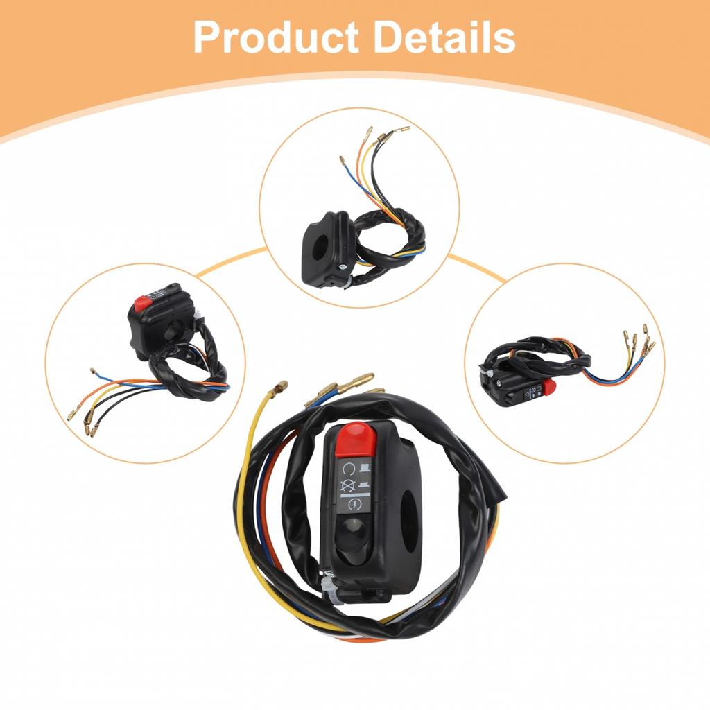 Innovative Handlebar Mount Start Stop Kill Button for Motorcycle Use 78 In