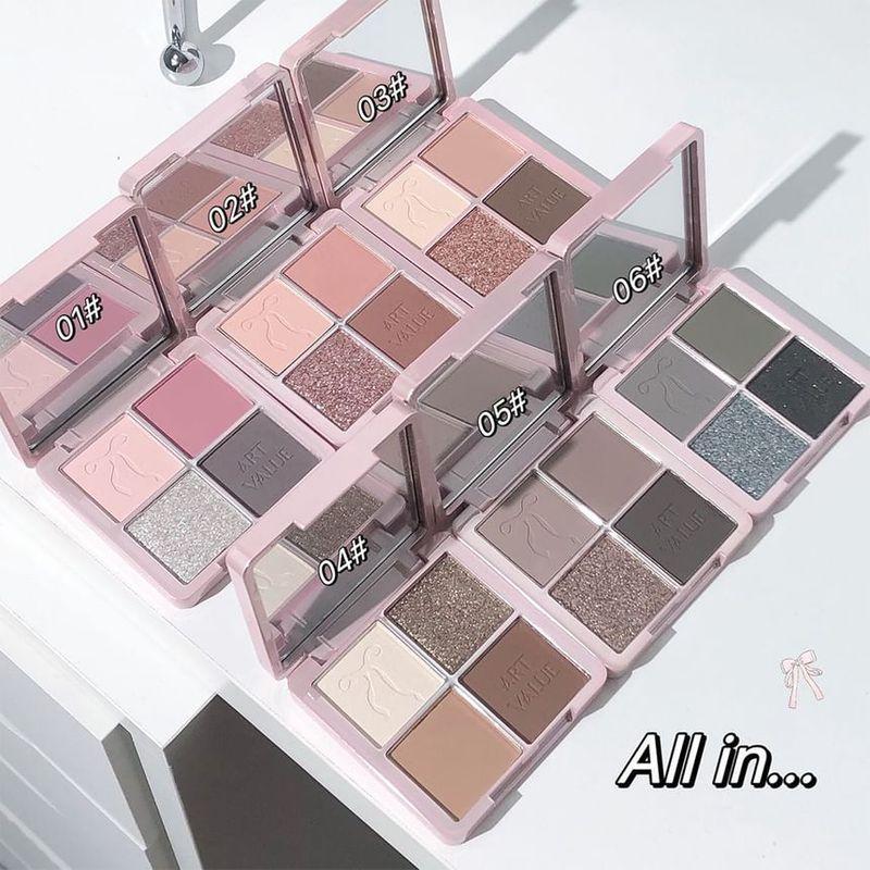 Art Value - Butterfly Pact Series 4-Color Eyeshadow Palette - 6 Types