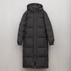 Down jacket men's and women's super long over-knee thickened winter new couple loose Chinese play white duck down jacket