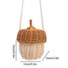 Small Rattan Storage Basket Hand Woven Decorative Acorn Shaped Basket Bag for Photography Props Household